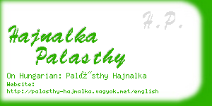 hajnalka palasthy business card